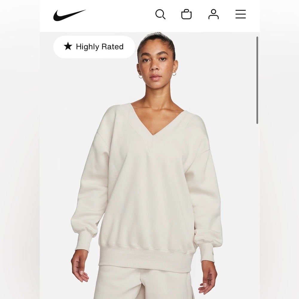 Nike Sportswear Phoenix Fleece Women’s Oversized V-neck Sweatshirt